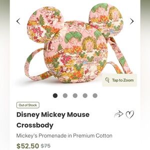 Vera Bradley Disney Mickey Mouse Crossbody Bag - in Mickey's Promenade print